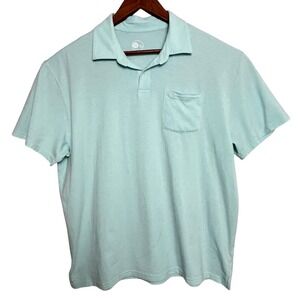 Sunswell Mens XL Polo Shirt Pima Cotton Blend Light Aqua‎ Casual